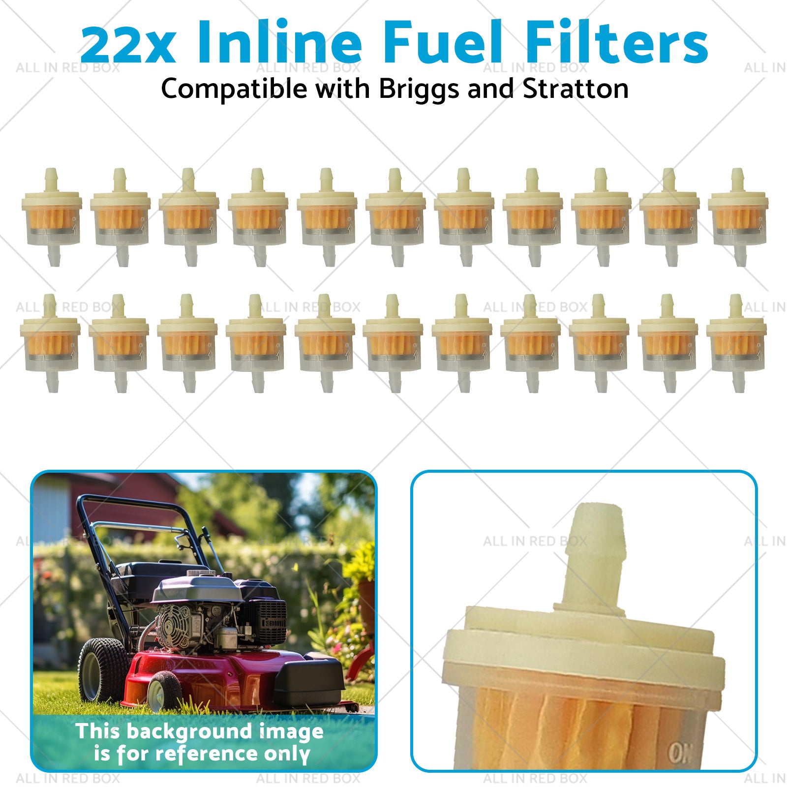 22x Inline Fuel Filter Suitable For Briggs & Stratton 691035 / 493629 16HP-24HP-2