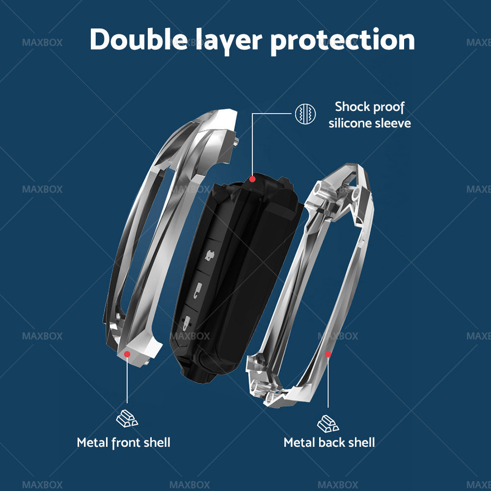 Car Key Cover Silicone Alloy Key Case Protection Suitable for Toyota Vios Yaris-2