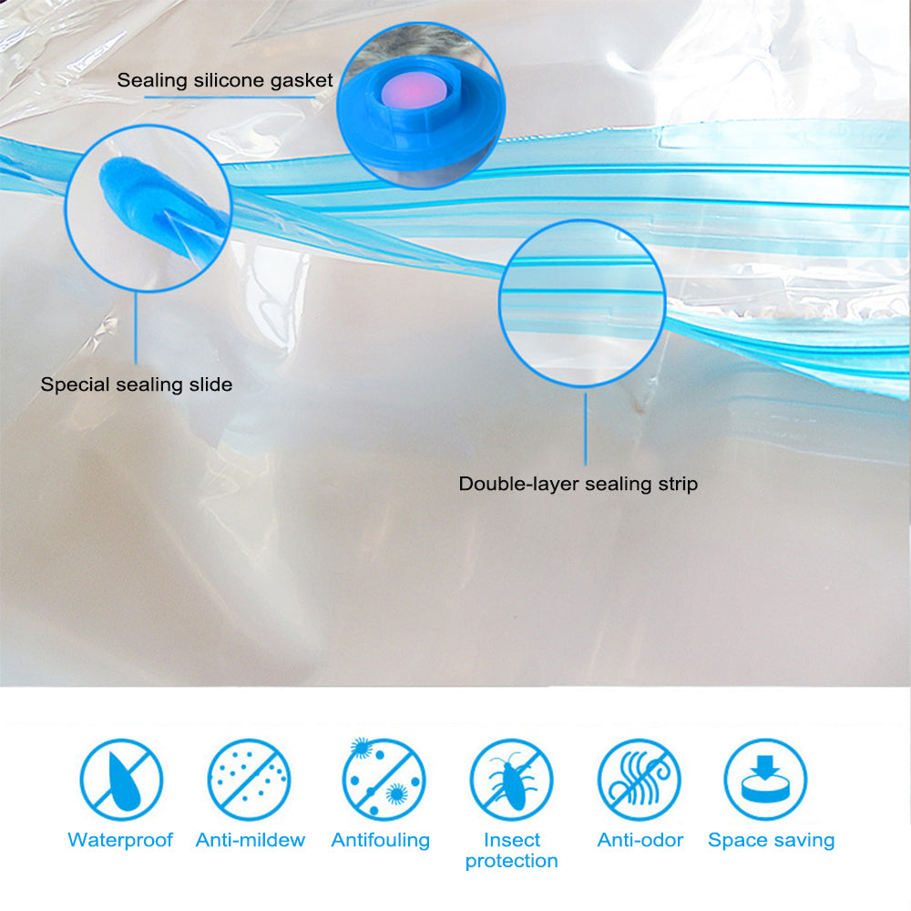 Vacuum Storage Bags Space Saver Seal Compressing Small, Medium, Large & Jumbo Sizes-2