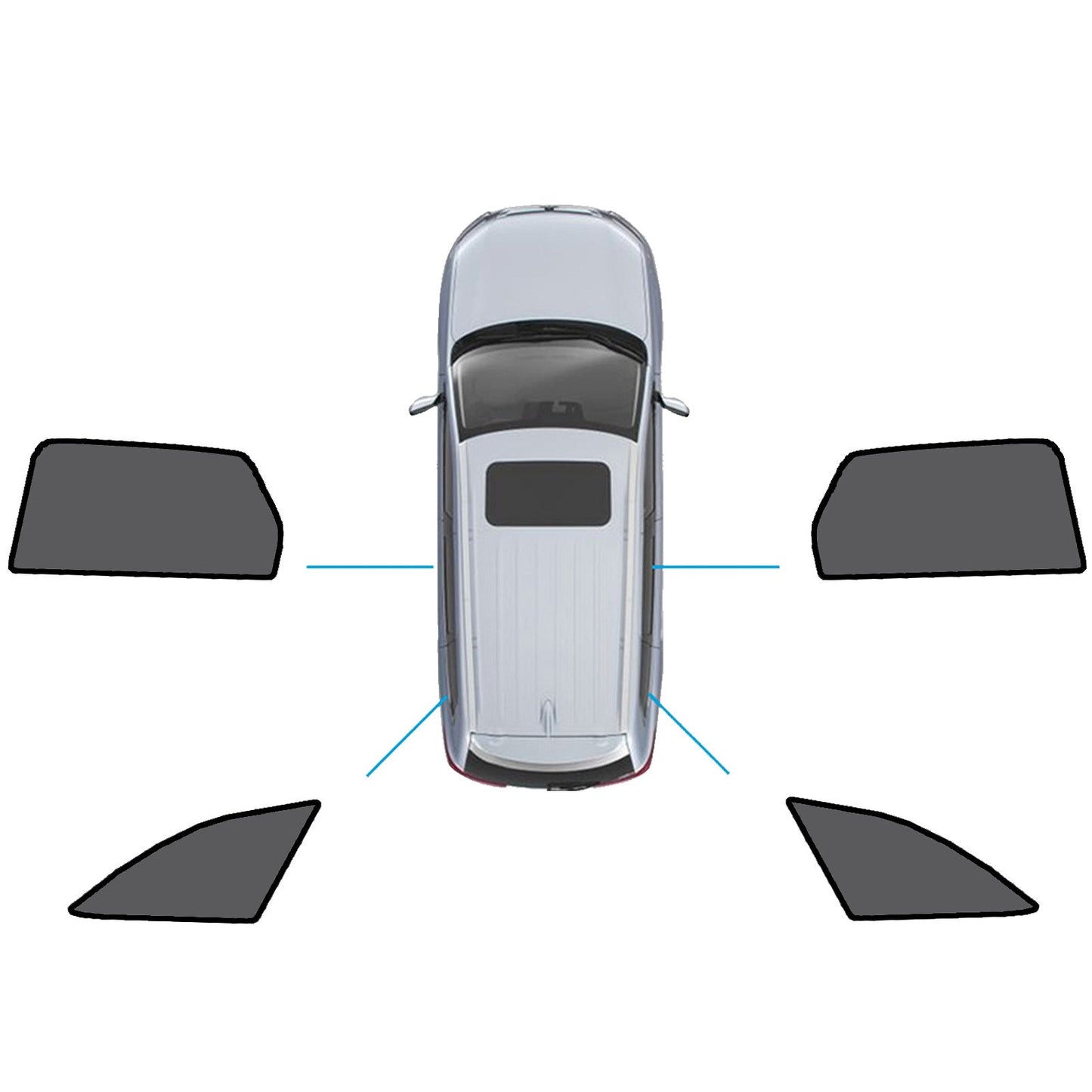 Magnetic Mesh Sun Blind Shades Suitable for Audi A4 Wagon B9 2016+On Front/Rear-5