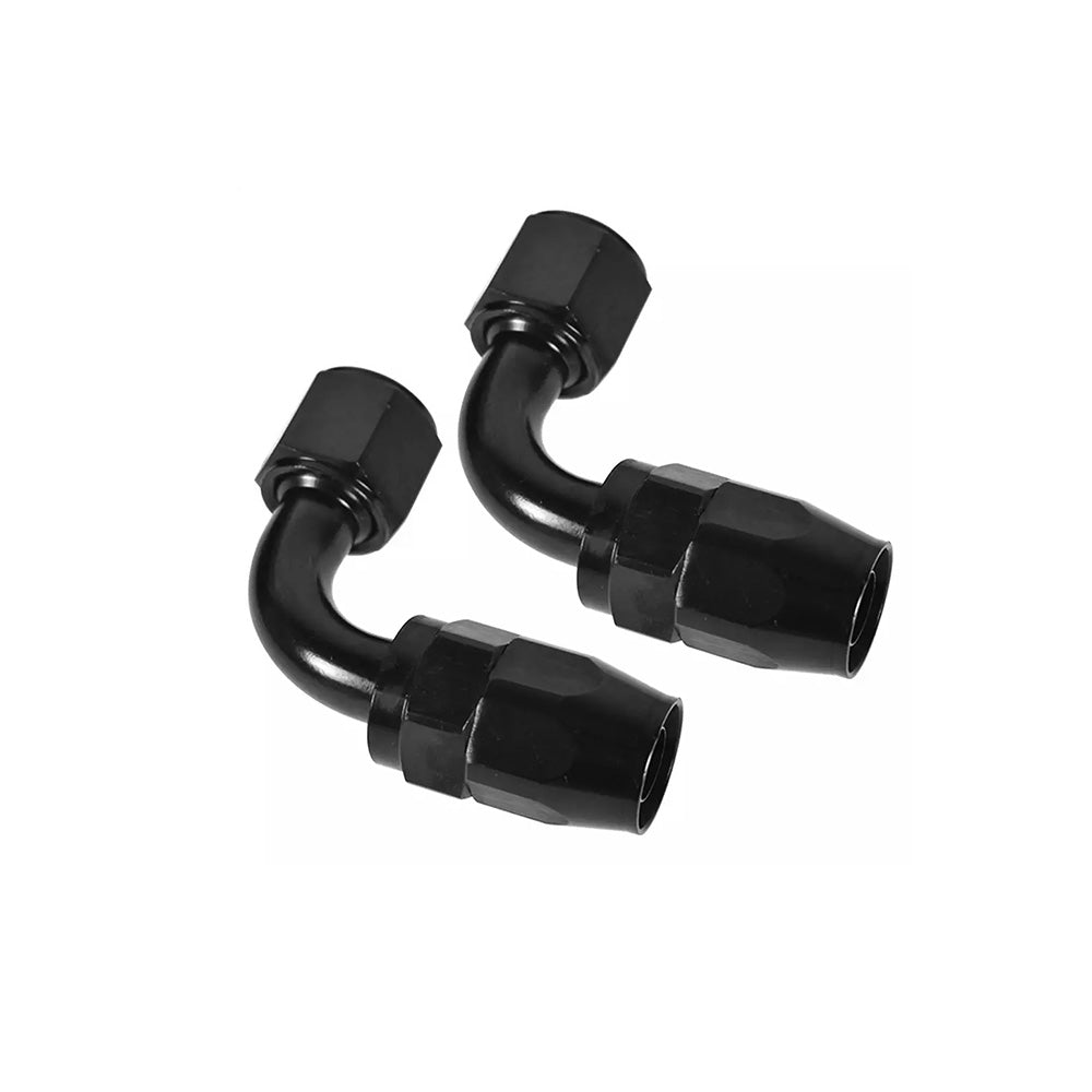 2x AN10 10 AN 90 Degree Swivel Fast Flow Oil Fuel Hose End Fitting Adaptor-4