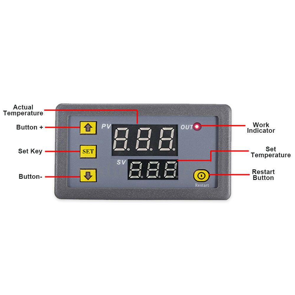 12V Intelligent Digital Temperature Controller Thermostat Switch with Temp Control-2