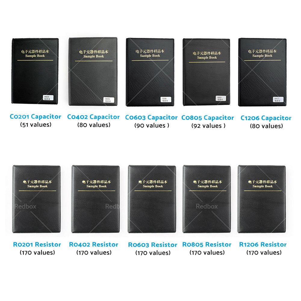 1x SMD/SMT Capacitor & Resistor Sample Book Kit 0201 0402 0603 0805 1206-1