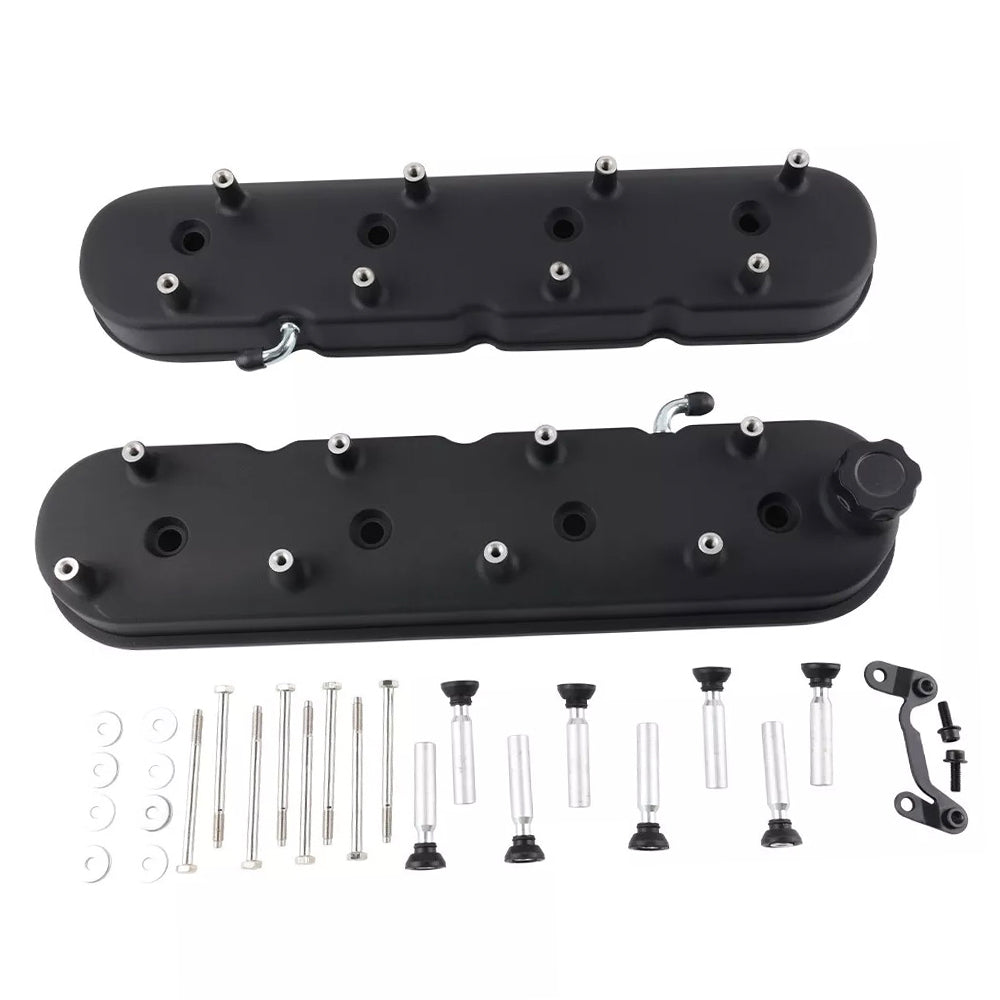 Cast Aluminium Valve Cover with Coil Mounts Suitable for LS LS1 LS2 LS3 LS6 LS7 Engine Valve Cover Black-3