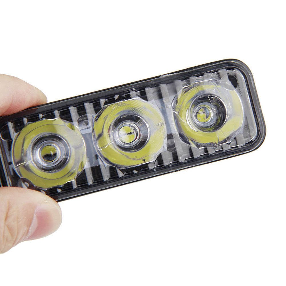 2x Super Bright 3-LED Daytime Running Lights (DRL) White Suitable For Universal Vehicles-3