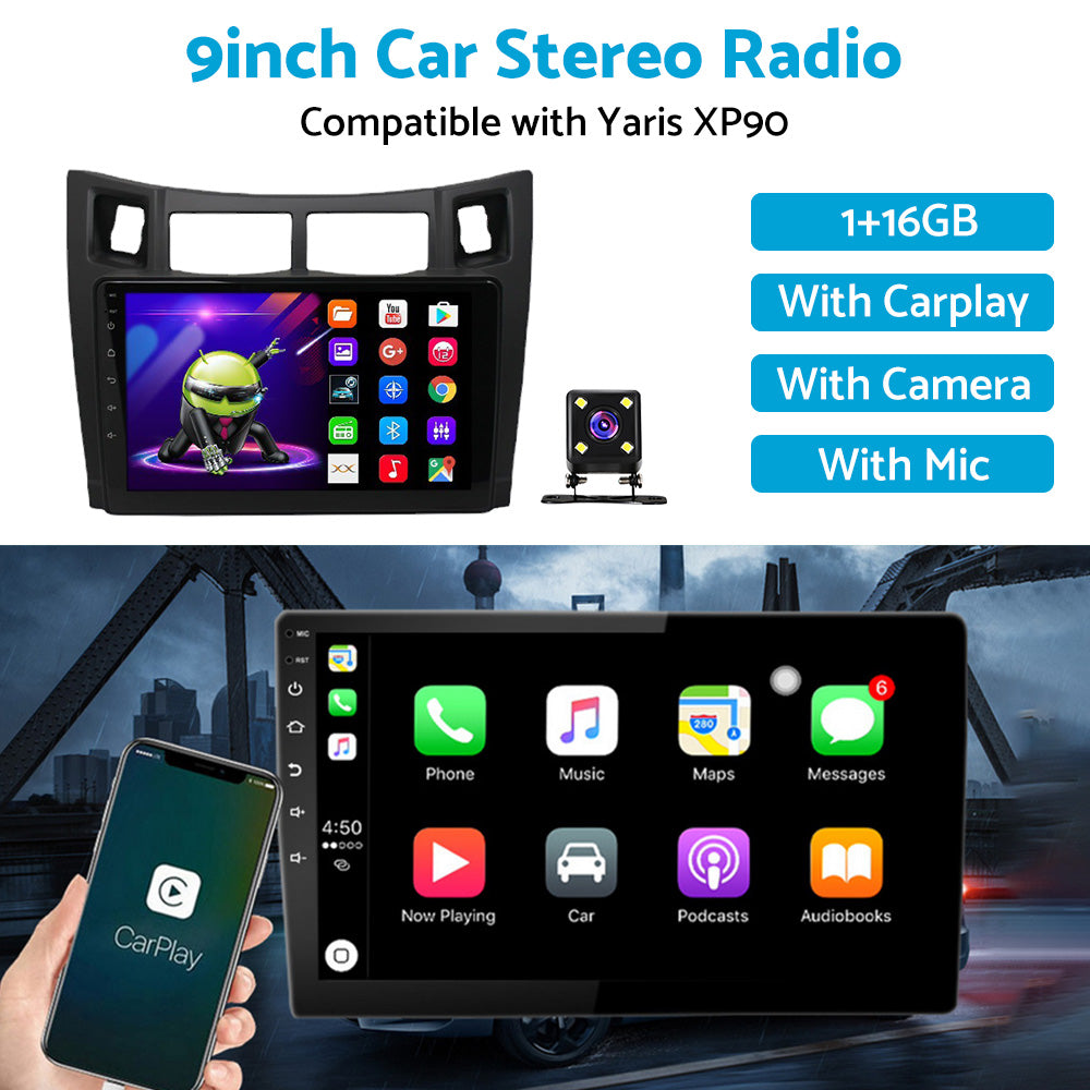 Suitable For Toyota Yaris XP90 05-12 Android 11 Carplay Radio Head Unit GPS Navi-2