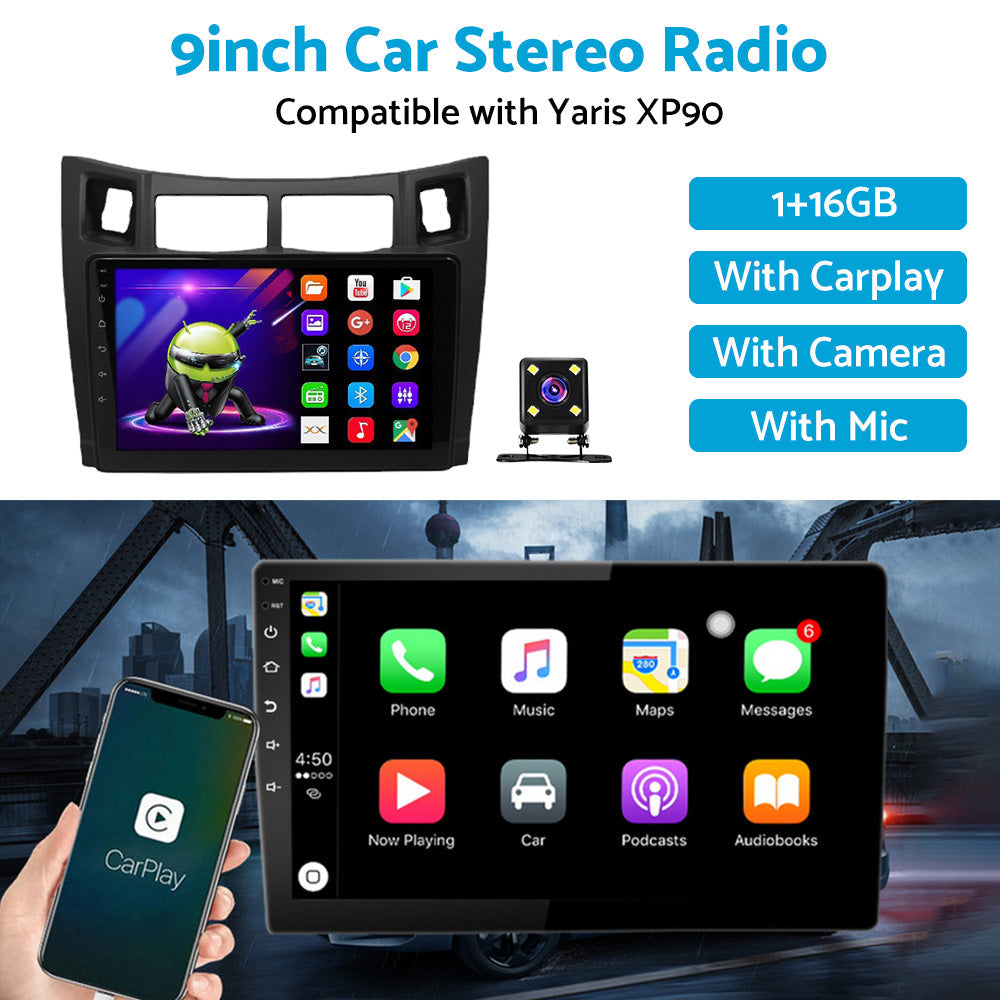 Suitable For Toyota Yaris XP90 05-12 Android 11 Carplay Radio Head Unit GPS Navi-2
