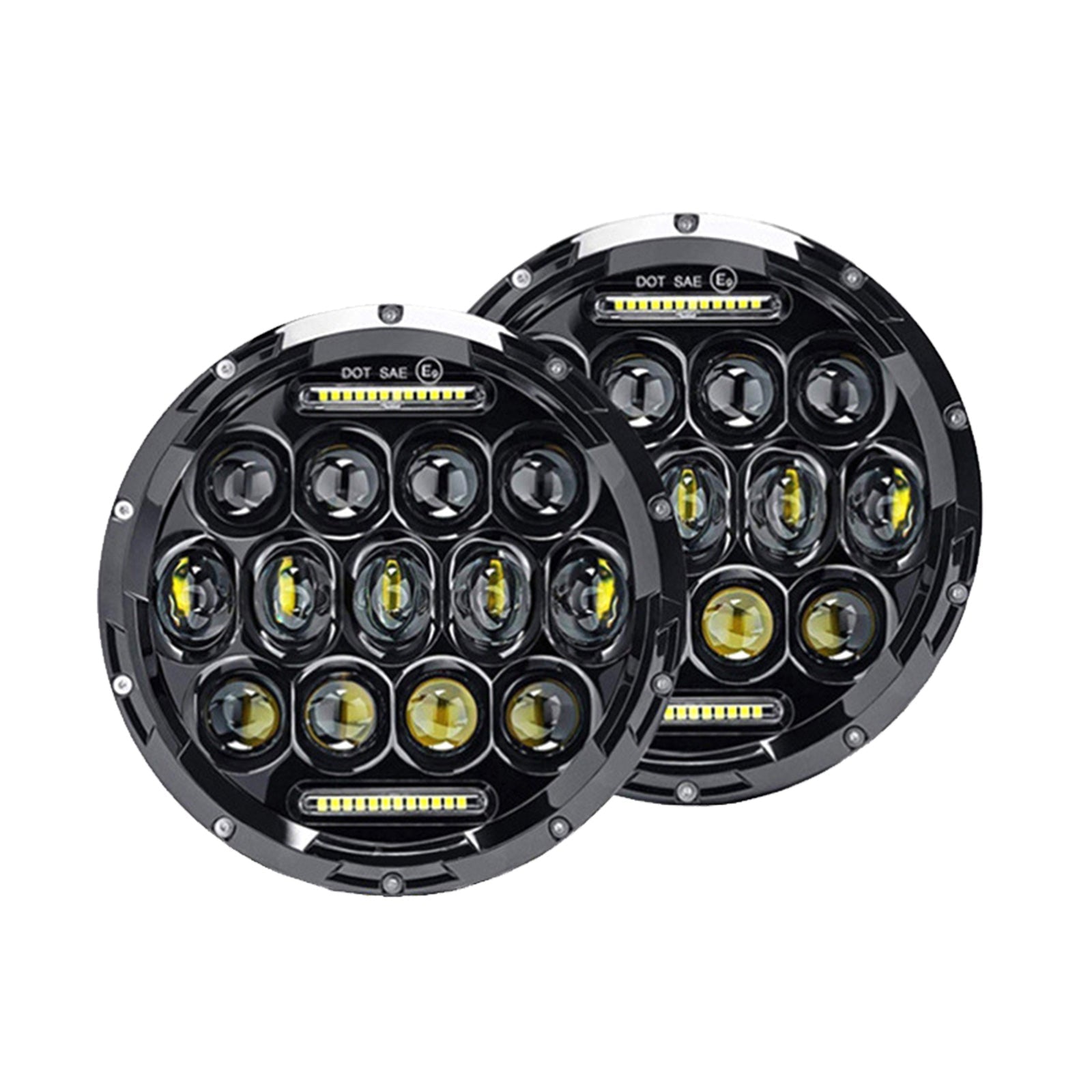 Pair of 7-Inch Round LED Headlights Hi/Lo DRL Beam Sealed Headlamps Suitable For Nissan Patrol-0