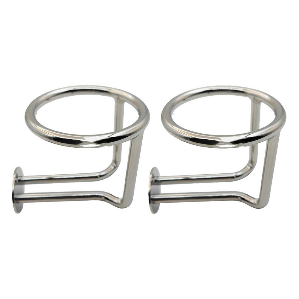 2x Marine Stainless Steel Drink Cup Holder Ring Suitable For Car Boat Yacht Truck RV-0