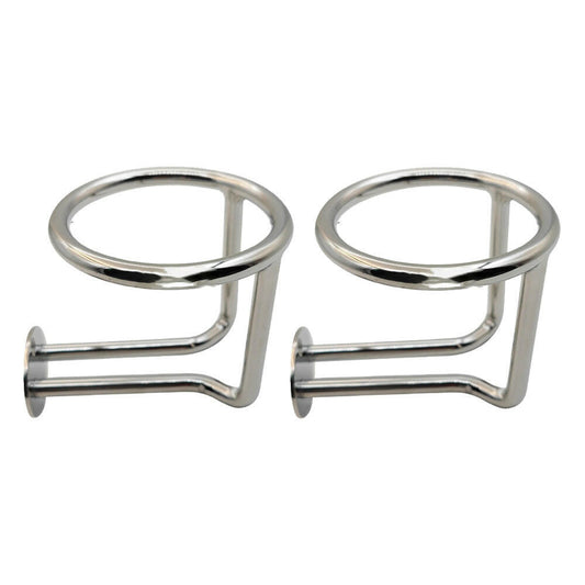 2x Marine Stainless Steel Drink Cup Holder Ring Suitable For Car Boat Yacht Truck RV-0
