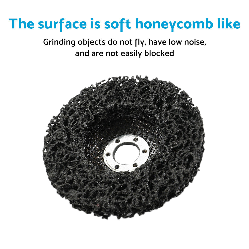 5/10PCS 100mm Poly Strip Disc Wheel Paint Rust Removal Clean Angle Grinder Black-2