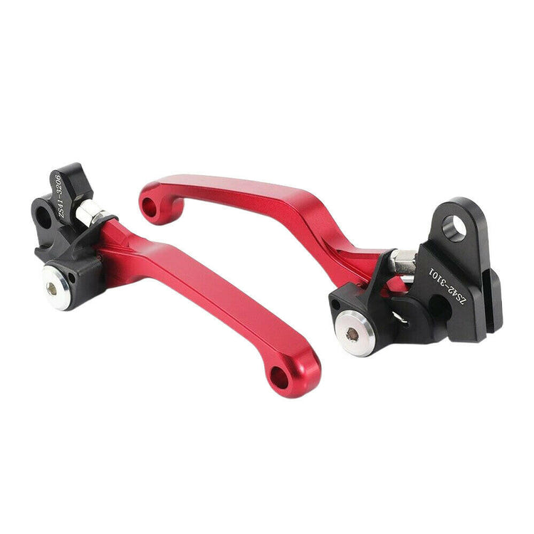 CNC Pivot Brake Clutch Levers Red Suitable For Honda XR250 / CR125R / CRF450R / CR500-2