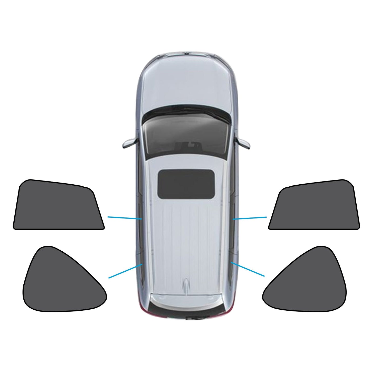 Triangular+Rear Window Shade Suitable for Mazda CX5 1st Gen 12-17 UVA Protection-0
