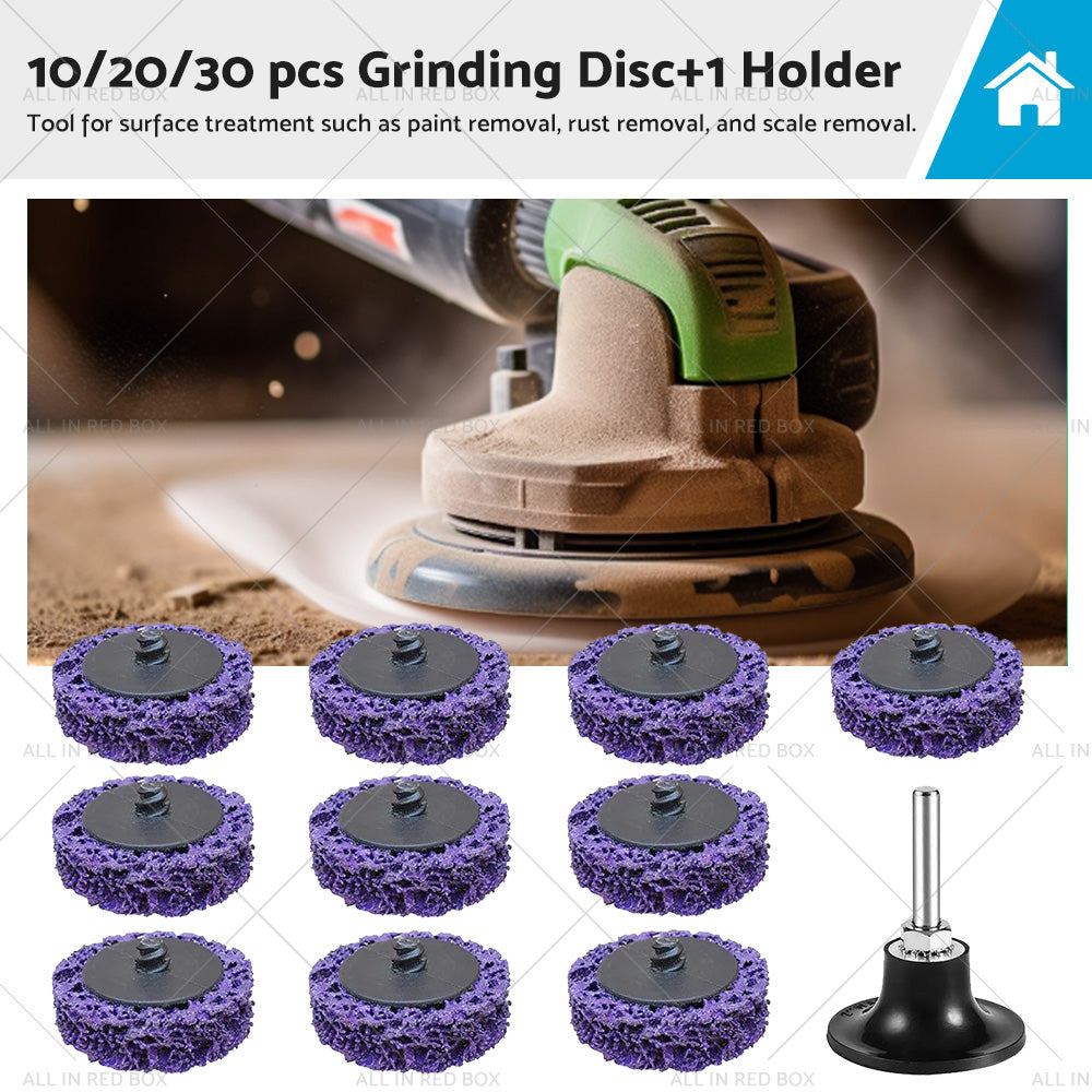 10/20/30x 50mm Poly Strip Disc Wheel Suitable For Angle Grinder Paint & Rust Removal-0