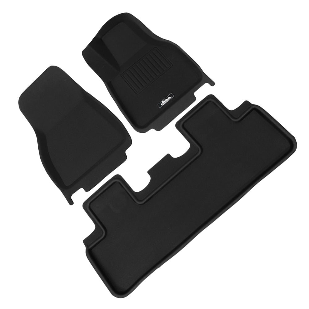 RHD Front & Rear Rubber Floor Mats Set Suitable For Tesla Model Y 2021-2024-1