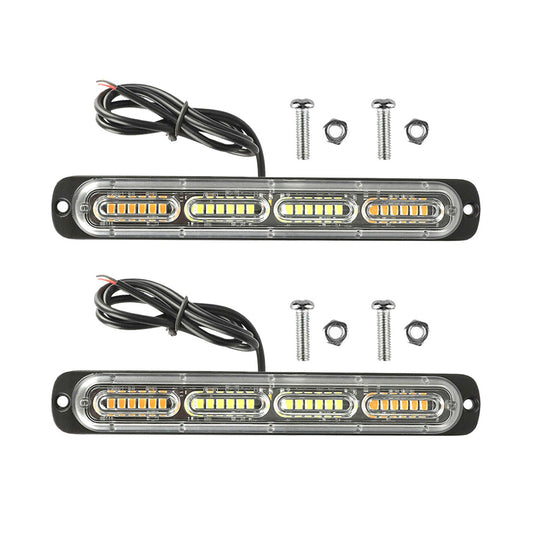 2x 48LED Amber Recovery Strobe Flashing Grille Lightbar Lamp Suitable For Truck-0