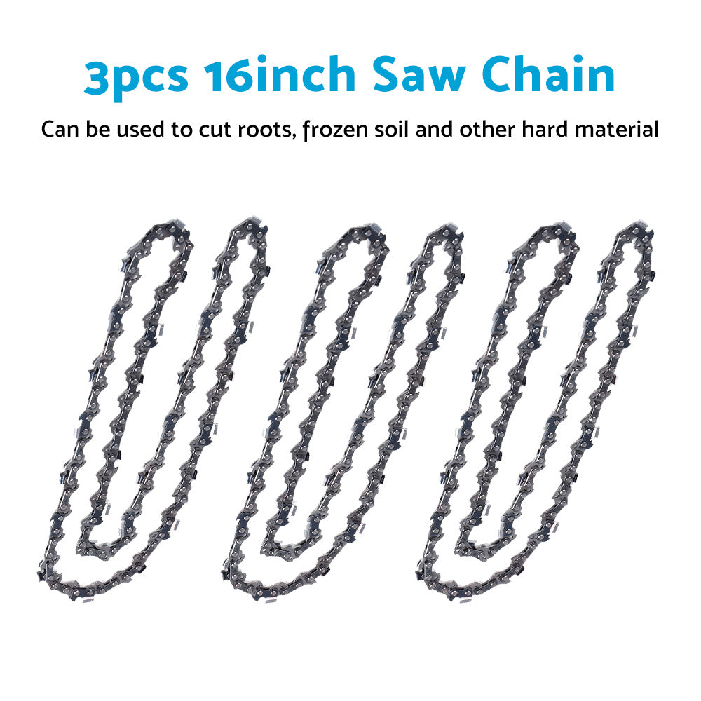 3x 16in Chain Suitable For Milwaukee M18 FUEL 18V 405mm Chainsaw Kit M18FCHS-121B-4