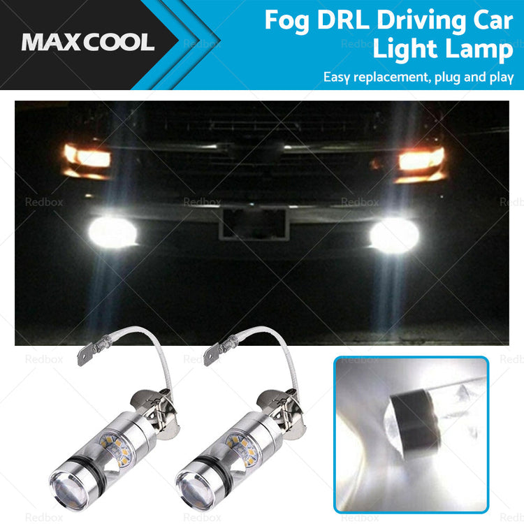 2x H3 100W Hight Power LED Cree Headlight Fog Driving Light Bulbs Car Lamp Globe-0