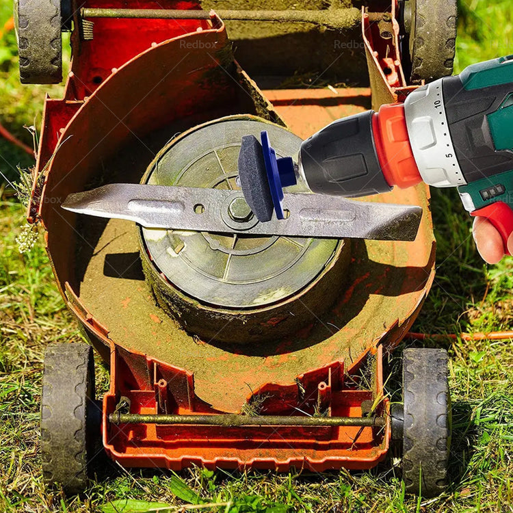 Lawn Mower Blade Sharpener Rotary Stone Grindstone Sharpening Drill Tool-4
