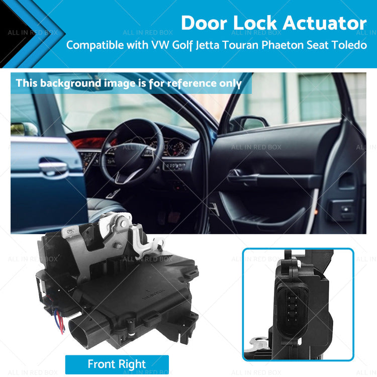 Front Right Door Lock Actuator 3D2837016A Suitable for VW Golf Jetta Touareg-0
