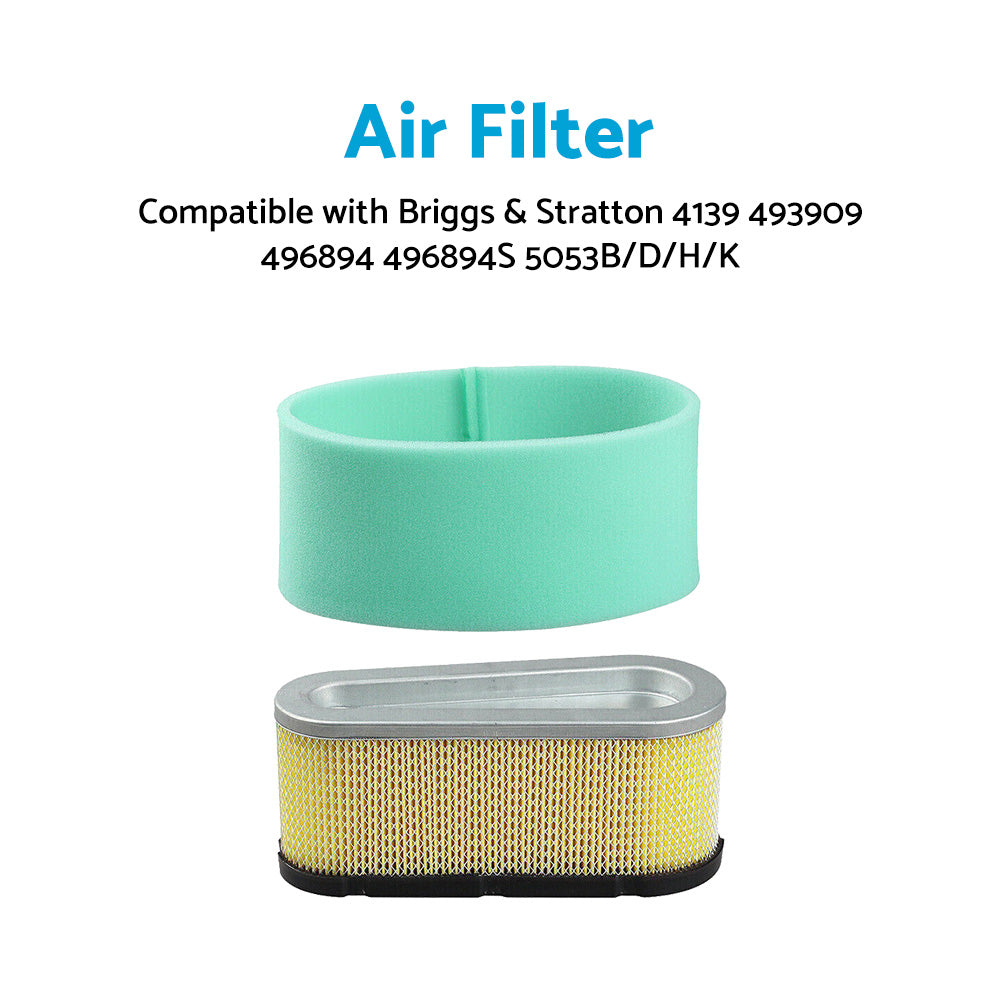 Air Filter Suitable For Briggs  and  Stratton 4139 493909 496894 496894S 5053B or D or H or K-1