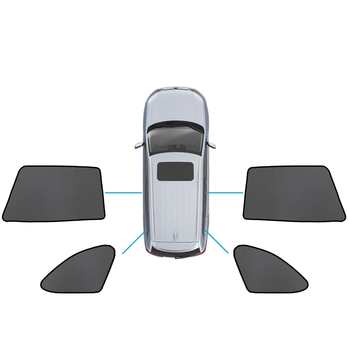 Magnetic Mesh Sun Blind Car Window Shade Suitable For Subaru Outback 2020-2025 Front & Rear-2