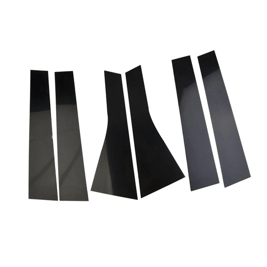 6x Black Pillar Post Cover Trims Suitable For Jeep Grand Cherokee 2011-2021-0