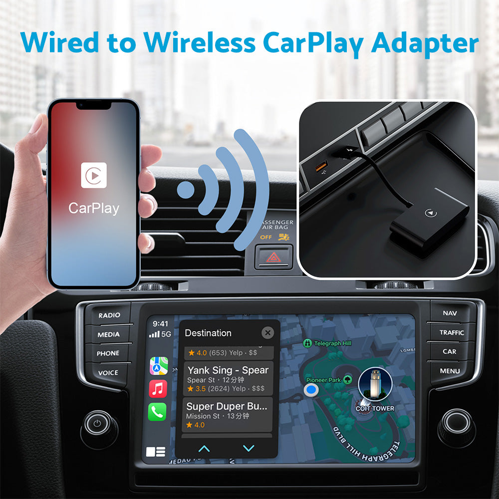 Wireless Adapter for Factory Wired CarPlay Suitable For iPhone to CarPlay Connection-2