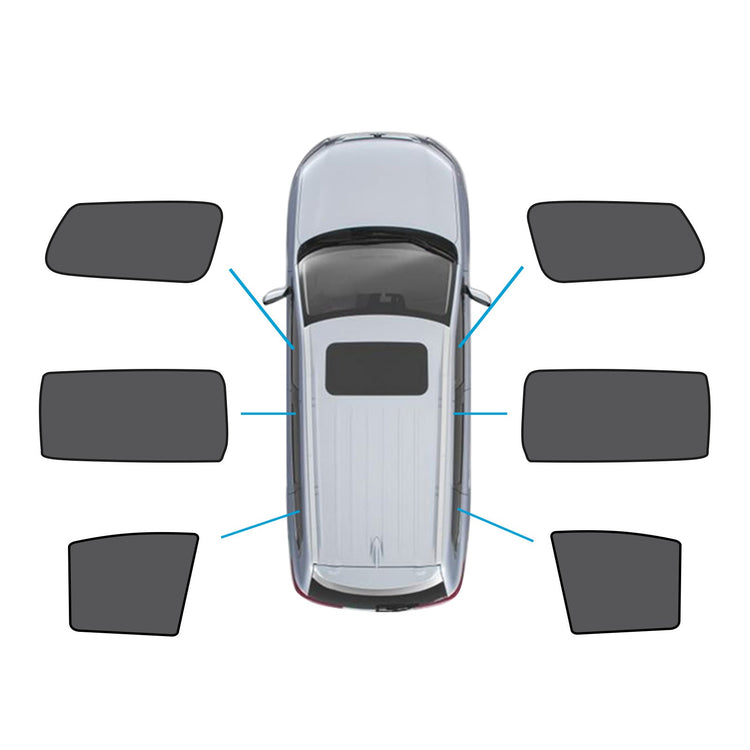 6x Window Magnetic Mesh Sunshades Front & Rear Suitable For Kia Carnival YP Series 2015-2020-0