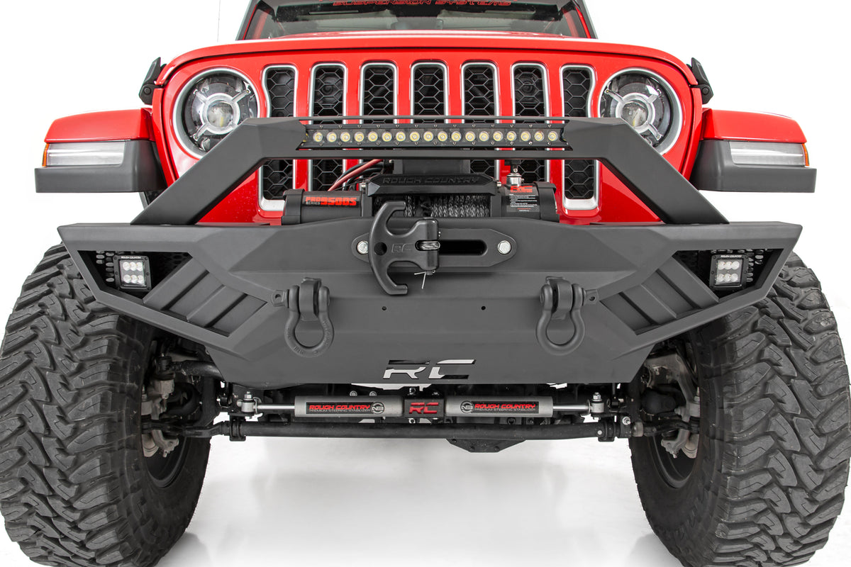 Jeep Wrangler JK JL JT Ribbed Front Winch Bumper