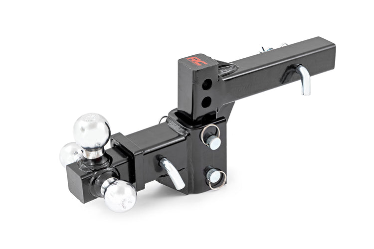 Adjustable Trailer Hitch 6 Inch Drop Multi-Ball Mount Fits 2 Inch Receiver