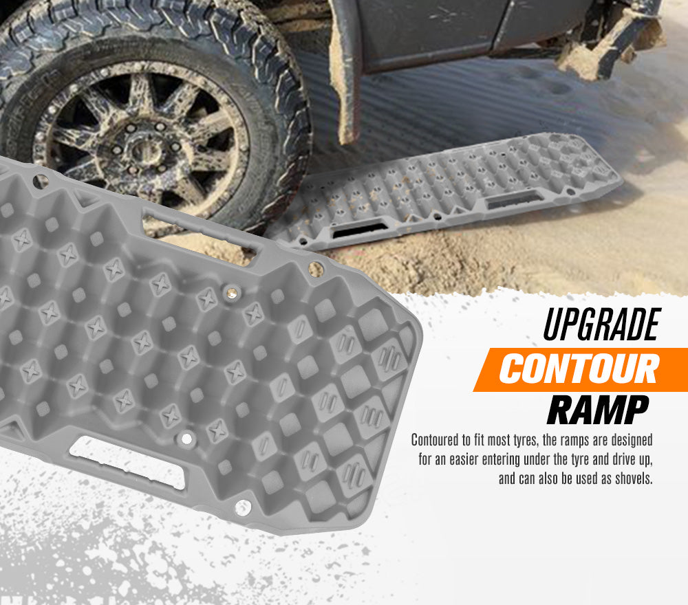 BUNKER INDUST Pair 10T Recovery Tracks - Grey