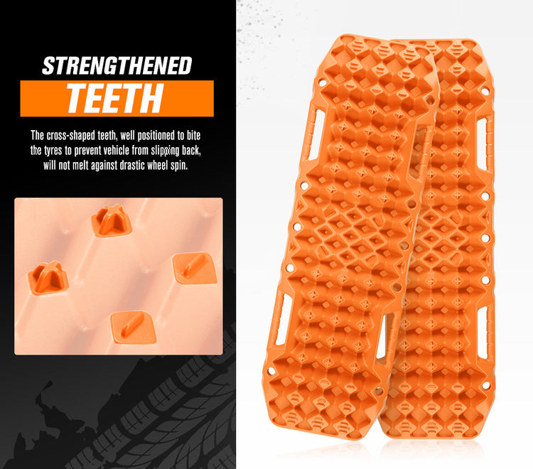 Bunker Indust Recovery Tracks Farm Jack Base 10T Board Sand Mud Snow OffRoad 4WD - Orange