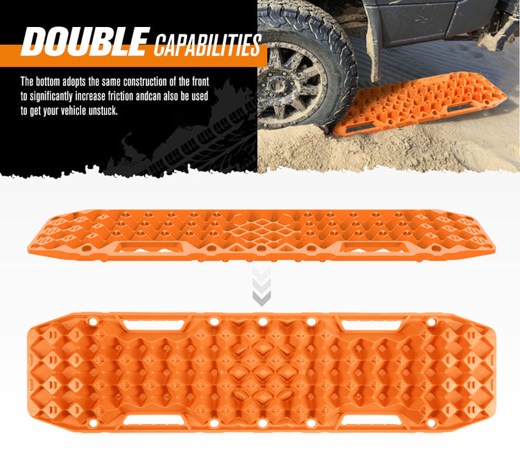Bunker Indust Recovery Tracks Farm Jack Base 10T Board Sand Mud Snow OffRoad 4WD - Orange