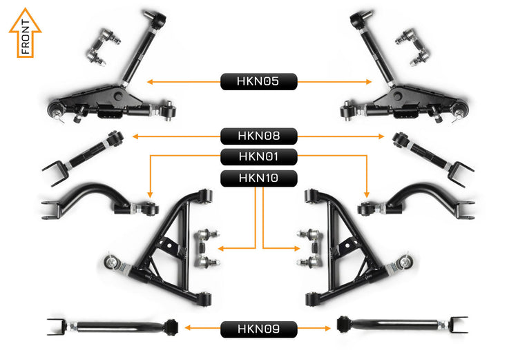 V2 PRO Arm Kit - Nissan 200SX S14 / S15 (Front & Rear)