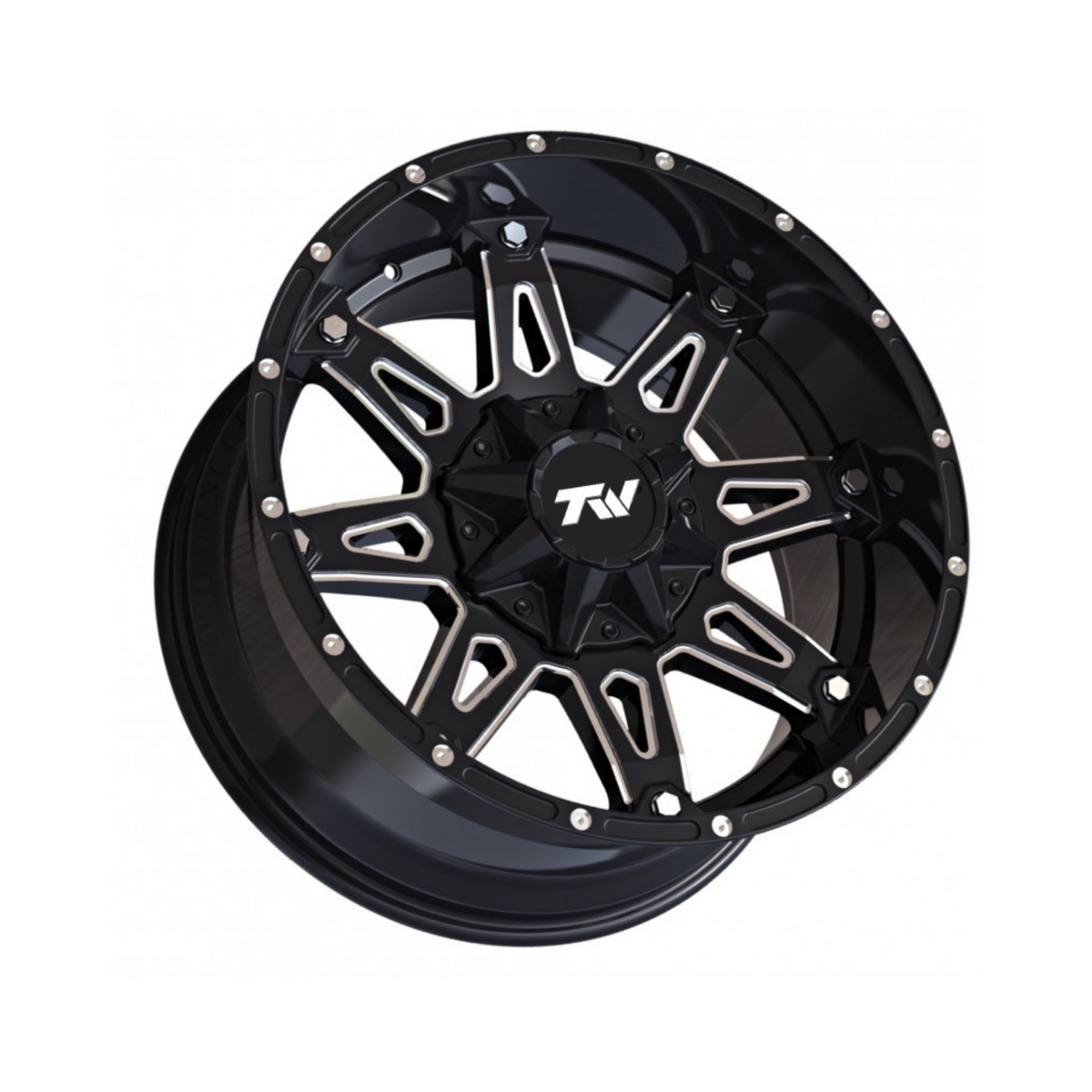 TW Spear Offset Gloss Black with Milled Accents