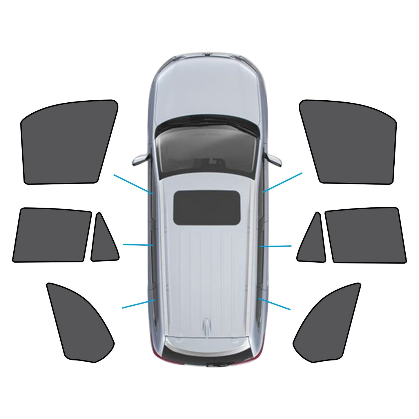 Car Window Magnetic Mesh Sun Shade Suitable For BMW X5 E70 2006-2013-0