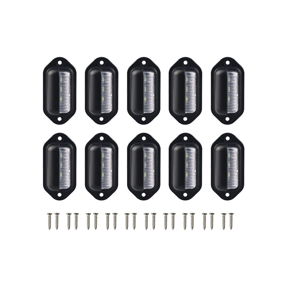 6-LED License Number Plate Light Suitable For Truck, SUV, Trailer & Lorry 12-24V-0