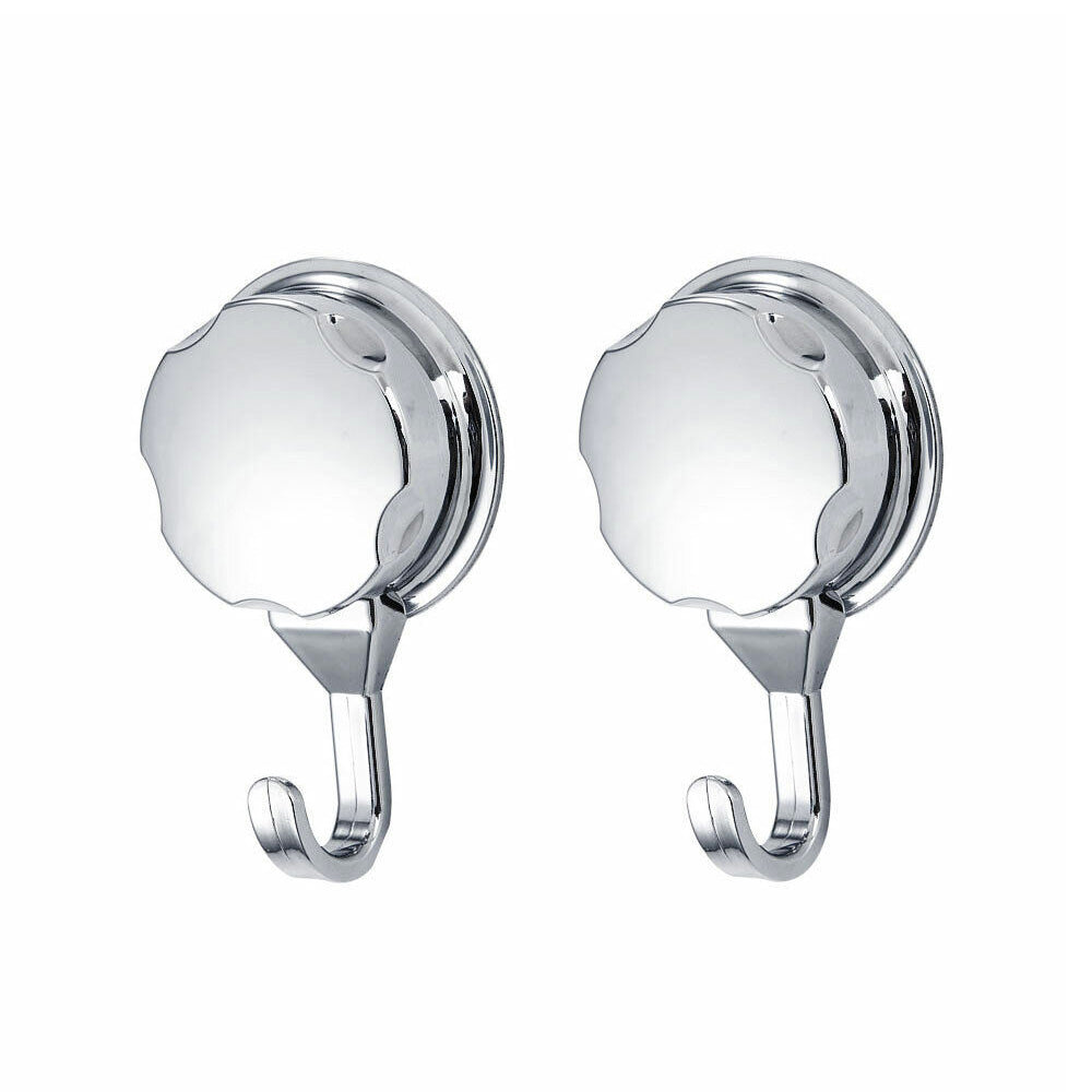 2PCS Strong Vacuum Suction Cup Hook Bathroom Kitchen Towel Shower Hooks Holder-0