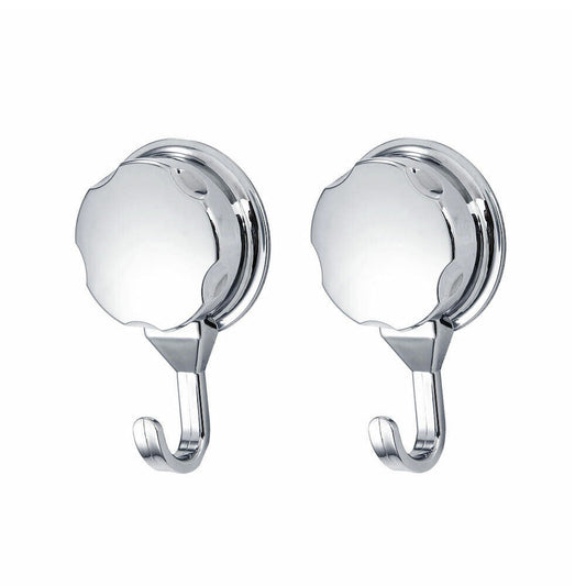 2PCS Strong Vacuum Suction Cup Hook Bathroom Kitchen Towel Shower Hooks Holder-0