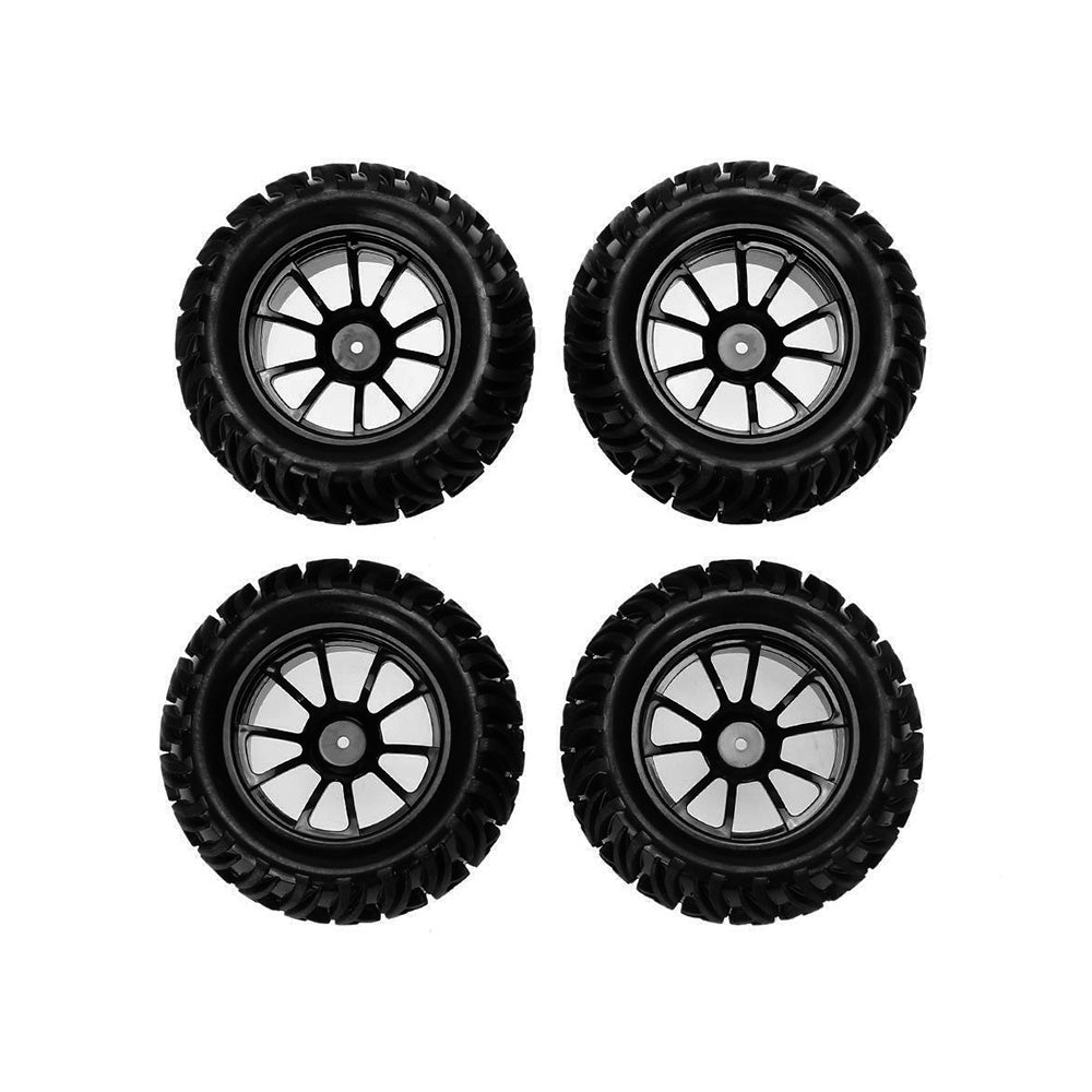 4x Wheel Rim & Tires Suitable For HSP 1:10 Monster Truck RC Car 12mm Hub-2