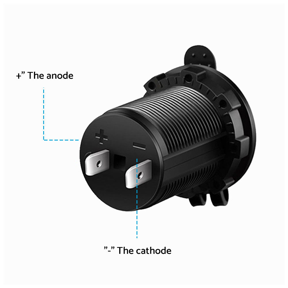 2x Waterproof 12V Car Cigarette Lighter Socket With USB Charger Power Adapter Outlet-4