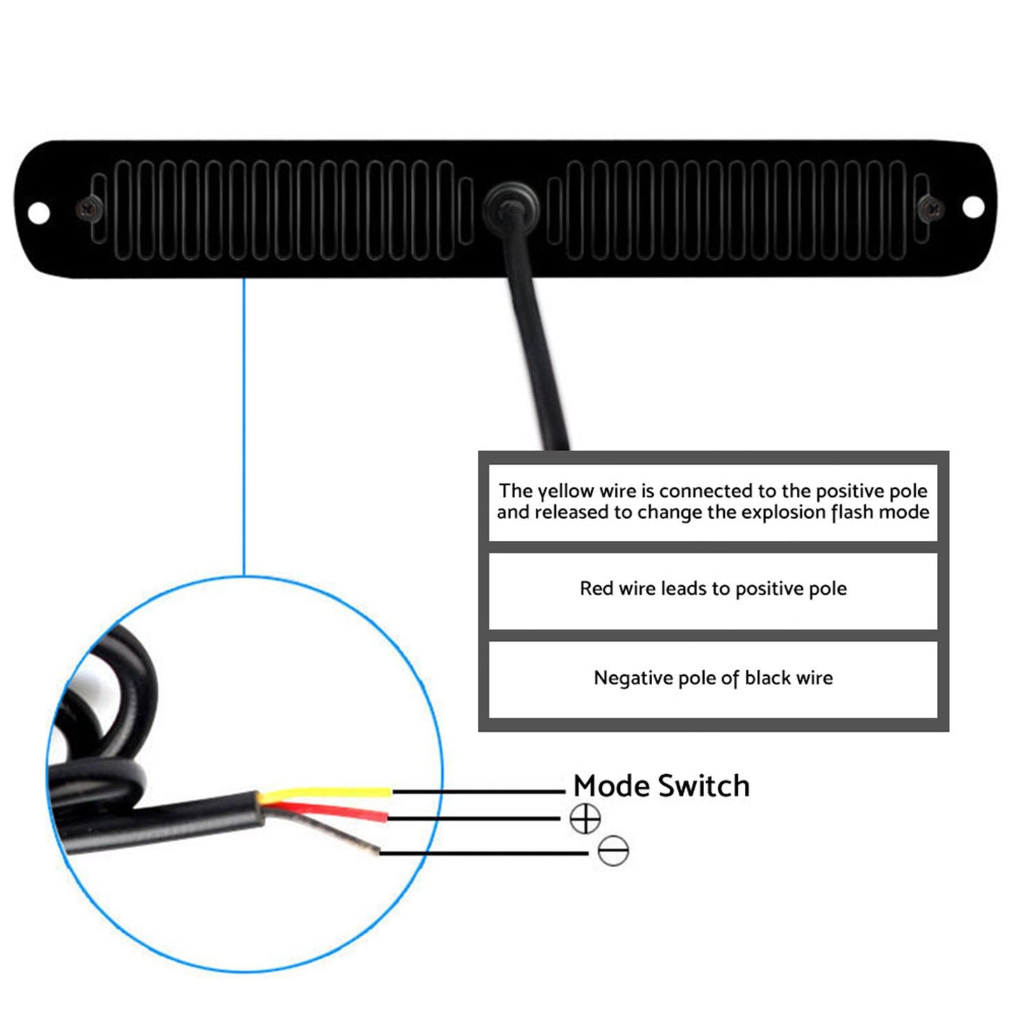 2x 48LED Amber Recovery Strobe Flashing Grille Lightbar Lamp Suitable For Truck-3