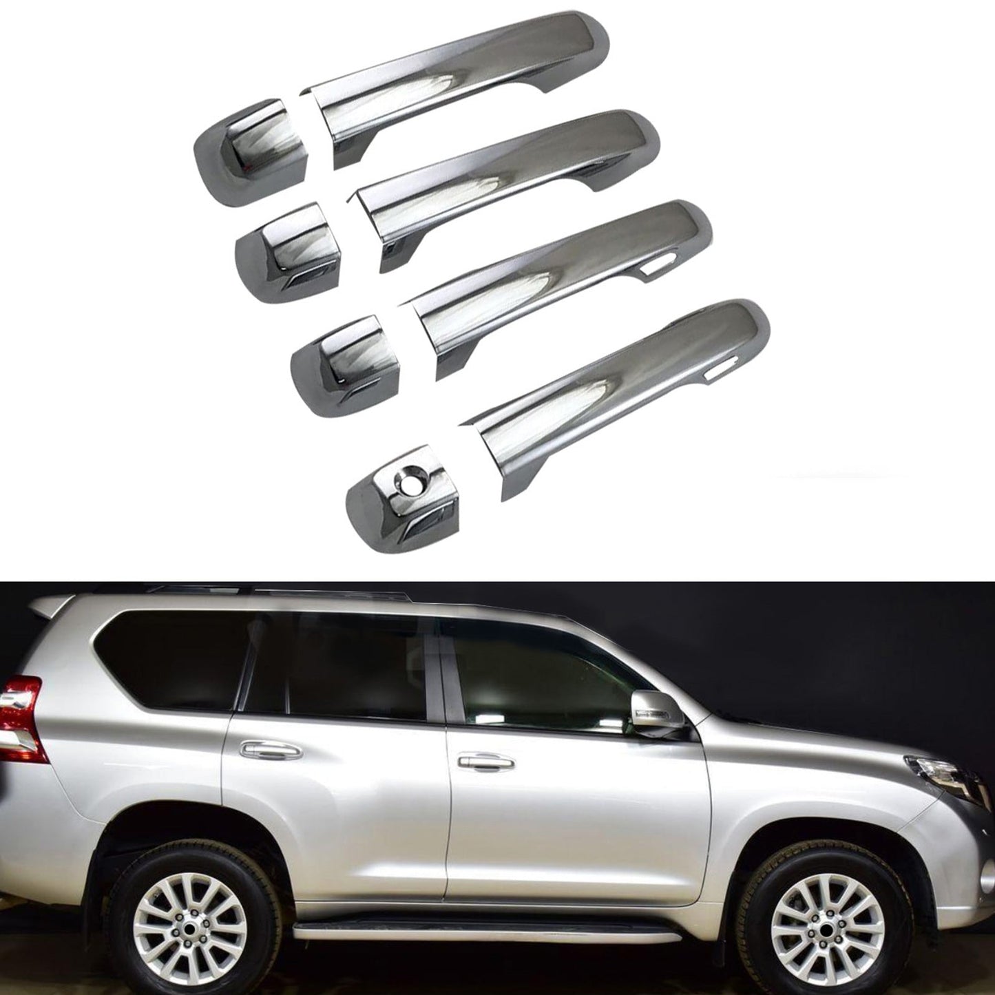 Door Handle Cover With Bowl Trim Suitable For Toyota Land Cruiser Prado 2010-2019-3