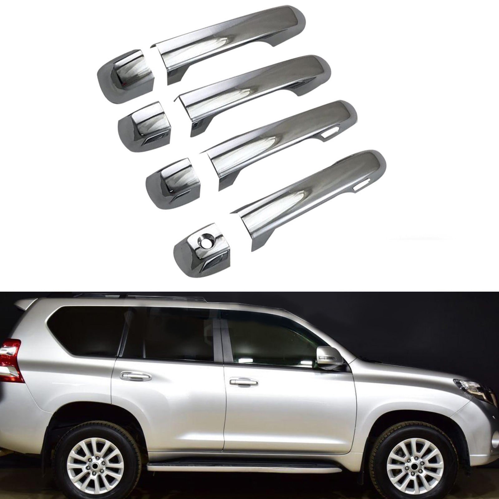 Door Handle Cover With Bowl Trim Suitable For Toyota Land Cruiser Prado 2010-2019-3