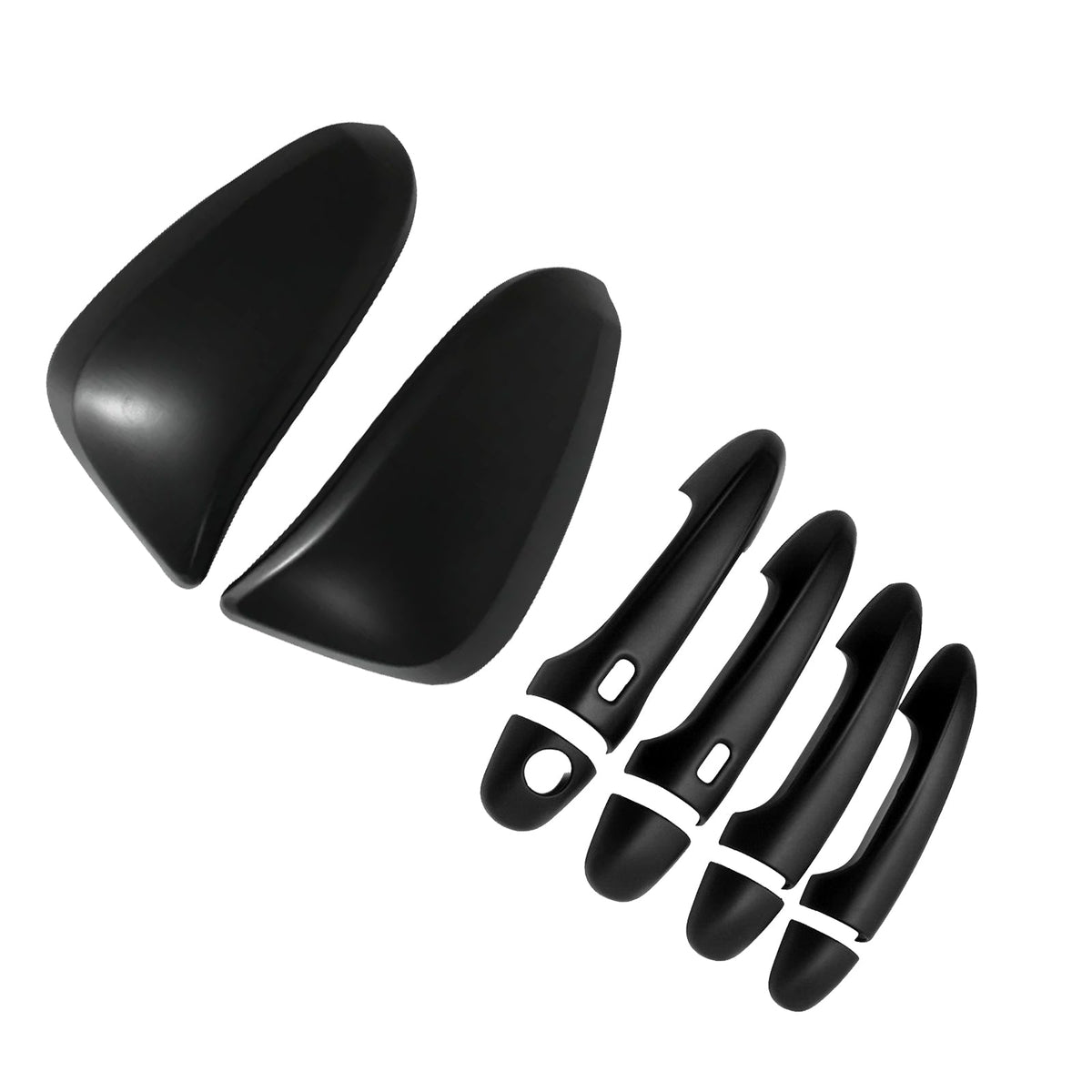 Black Mirror Covers & Door Handles Kit Suitable For Toyota Hilux 2015-2023-2