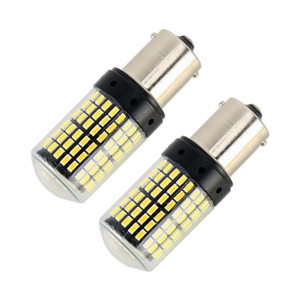 2X P21 or 5W BAY15D 1157 144SMD White LED Canbus Stop Tail Brake Light Bulbs-3