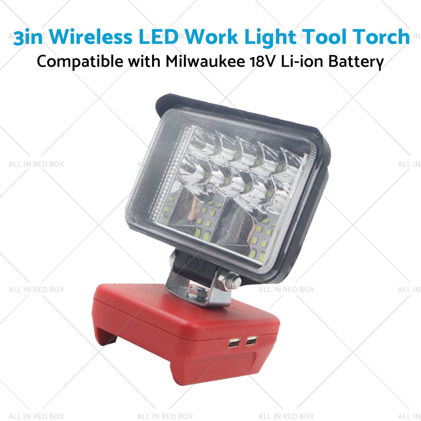3in Wireless LED Work Light Torch Suitable For Milwaukee 18V Li-ion Battery-4