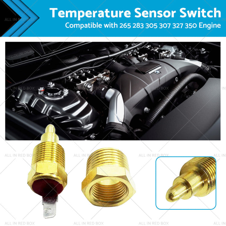 3 8inch NPT Engine Radiator Temperature Thermo Sensor Cooling Fan Switch Aluminum-0