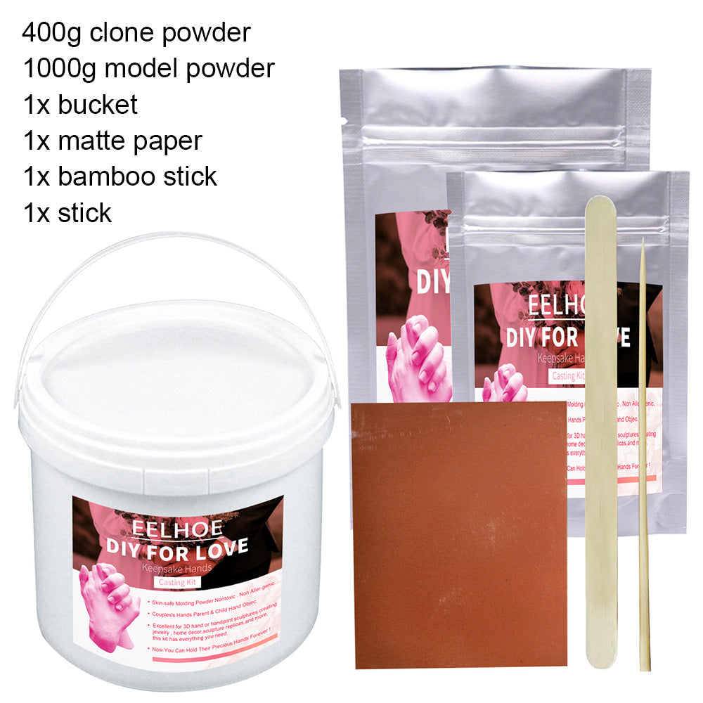 3D Keepsake Hands DIY Casting Kit 1400g White Clone Model Powder for Adults-1